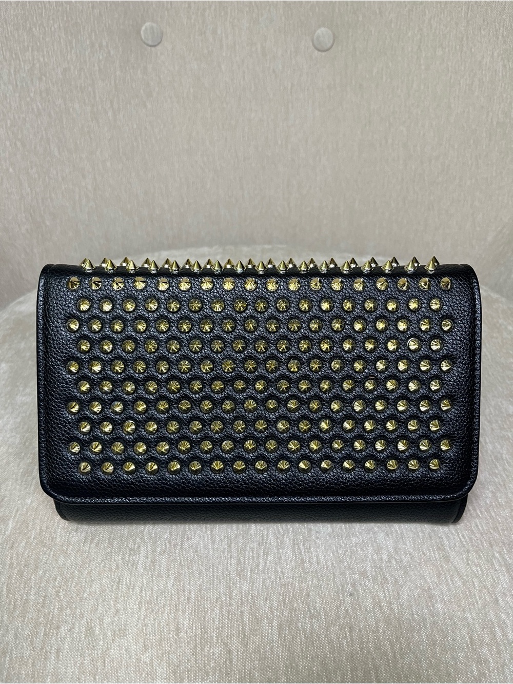 Black Studded Chain Shoulder Bag - Designer-Inspired